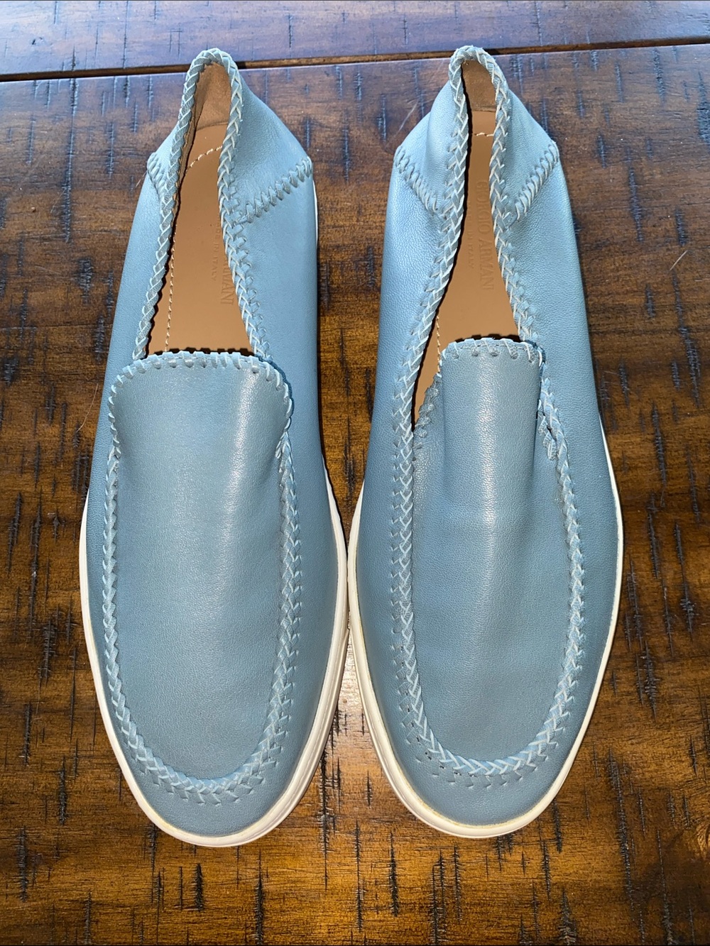 Giorgio Armani GALLERIA 3 NAPPA-LEATHER SLIP-ONS